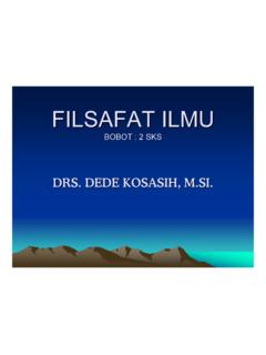FILSAFAT ILMU - Direktori File UPI
