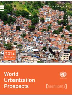 World Urbanization United Nations Prospects highlights