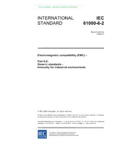 INTERNATIONAL IEC STANDARD 61000-6-2