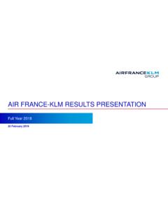 AIR FRANCE-KLM RESULTS PRESENTATION