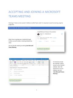 Accepting and Joining a Microsoft Teams Meeting
