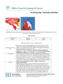 The Snowy Day - Extension Activities - Amazon S3