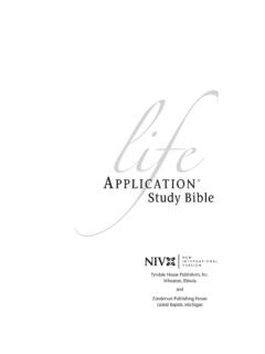 Life Application Study Bible NIV - Tyndale House