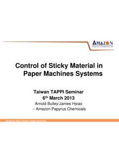 Control of Sticky Material in Paper Machines Systems
