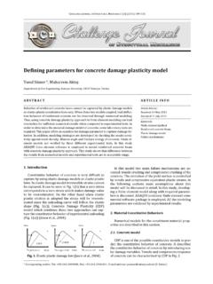 Defining parameters for concrete damage plasticity …