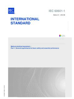 Edition 3.1 2012-08 INTERNATIONAL STANDARD