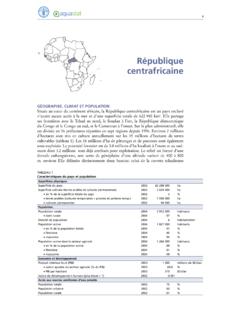 R&#233;publique centrafricaine - fao.org