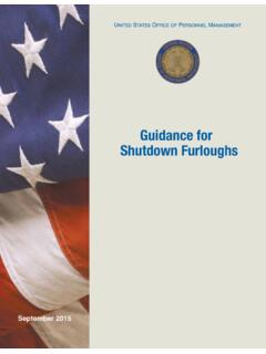 Guidance for Shutdown Furloughs - OPM.gov