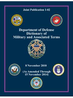 JP 1-02, Department of Defense Dictionary of Military and ...