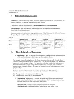 I. Introduction to Economics