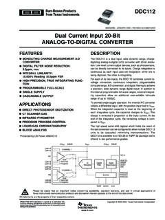 DDC112: Dual Current Input 20-Bit Analog-To-Digital ...