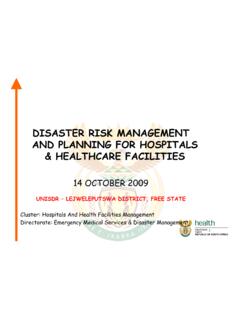 DISASTER RISK MANAGEMENT AND PLANNING FOR ... - …