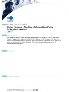 United Kingdom - The Role of Competition Policy in ...