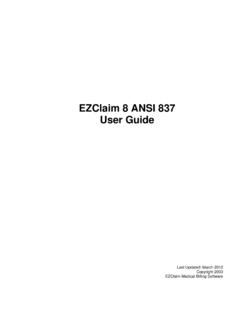 EZClaim 8 ANSI 837 User Guide