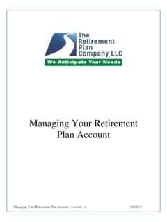 Managing Your Retirement Account - NEW