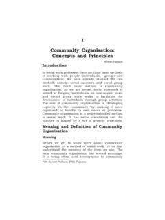 1 Community Organisation: Concepts and Principles
