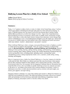 Bullying Lesson Plan for a Bully-Free School