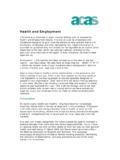 Health and Employment - Acas