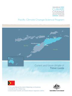 Current and future climate of Timor-Leste
