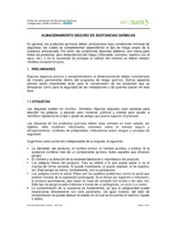 ALMACENAMIENTO SEGURO DE SUSTANCIAS QU&#205;MICAS