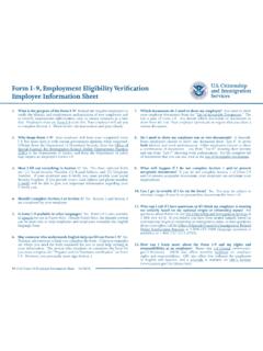 Form I-9 Employee Information Sheet - I-9 Advantage