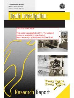 Death Investigation: A Guide for the Scene Investigator
