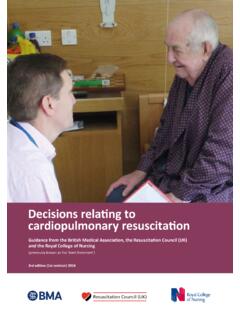 Decisions relating to cardiopulmonary resuscitation