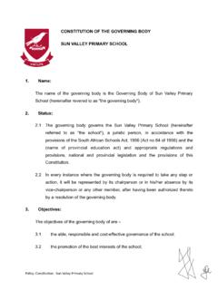 Constitution - Welcome - Sun Valley Primary School
