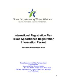 Texas International Registration Plan - TxDMV