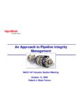 An Approach to Pipeline Integrity Management