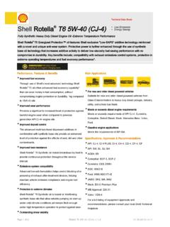 Technical Data Sheet Shell Rotella T6 5W-40 (CJ-4)