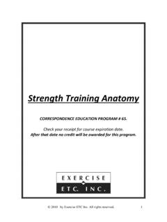 Strength Training Anatomy 2010 - Exercise ETC!