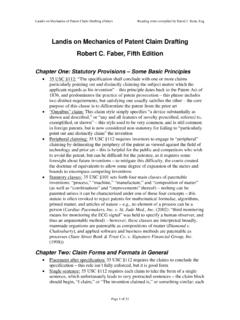 Landis on Mechanics of Patent Claim Drafting - …