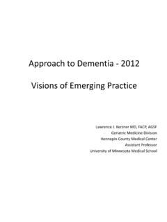 Approach to Dementia - Internal Medicine