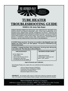 TUBE HEATER TROUBLESHOOTING GUIDE