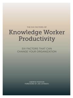 THE SIX FACTORS OF Knowledge Worker …