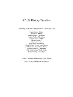 AP US History Timeline - Twinsburg