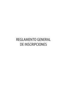 REGLAMENTO GENERAL DE INSCRIPCIONES