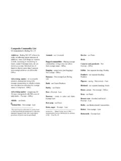 Composite Commodity List - Transportation