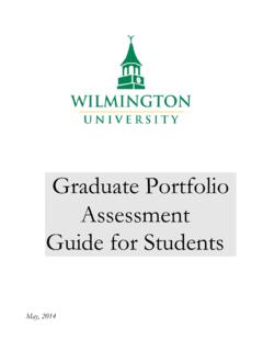 Graduate Portfolio Assessment Guide for Students
