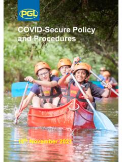 COVID-Secure Policy and Procedures - PGL