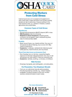 Protecting Workers from Cold Stress