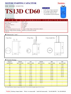 Suntan&#174; TS13D3-CD60 Motor Starting Capacitor