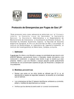 Protocolo de Emergencias por Fugas de Gas LP*
