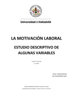 LA MOTIVACI&#211;N LABORAL - uvadoc.uva.es
