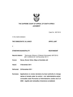 THE SUPREME COURT OF APPEAL OF SOUTH AFRICA