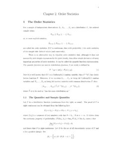 Chapter 2. Order Statistics - 國立臺灣大學