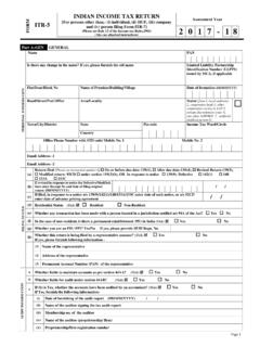 INDIAN INCOME TAX RETURN FORM ITR-5 and (iv) …