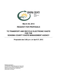 Request for Proposals E-Waste Transport &amp; …