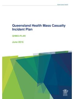 Queensland Health Mass Casualty Incident Plan